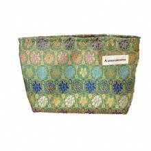 1pc Chinese Style Artistic Cosmetic Bag, Portable Skincare Product Storage Pouch, Handheld Toiletry Bag, Gift Bag