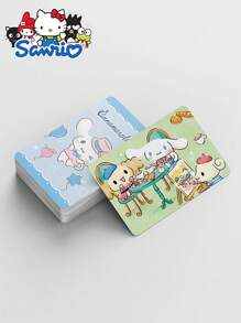 Sanrio 92pcs/Set Sanrio Aggretsuko Postcard Set, Japanese Cartoon Character Postcards, Greeting Cards, Cute Fluffy Dog Photo Cards, Cloud Dog Card, Mini Sticker LOMO Cards
