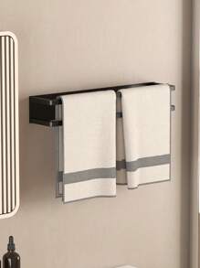 1个卷曲毛巾壁挂式毛巾架，浴室毛巾收纳架，节省空间的金属毛巾架，用于存放小毛巾，浴室配件，家居收纳整理浴室用品浴室工具