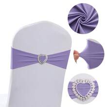 30/10/1 Pieces Of Spandex Elastic Chair With Bow Tie For Wedding Reception - Universal Elastic Chair Cover Strap, Buckle Slider Suitable For Decorating Chair Waistband, Birthday Party, Wedding Party, On-Site Chair Backrest Decoration And Fixation For Banquets, Parties, Hotel Events