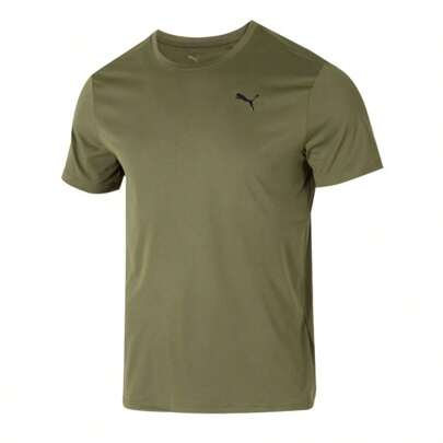 Puma M TAD ESSENTIALS SOLID CAT TEE (LC small cat) 남성 스포츠웨어 러닝 피트니스 트레이닝복 통기성 반팔 티셔츠 527344-81