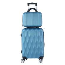 二合一行李箱套装，符合航空公司AB标准，带密码锁和万向轮，14英寸/20英寸可选，多种颜色可选，硬壳拉杆箱，带拉杆，可旋转，旅行手提行李，登机箱，旅行包，必备旅行包，推车式硬壳行李箱，轻便易携，简约大容量，外出收纳，多功能外壳，密码锁，登机箱，拉杆箱，适合学生、大学生、男女出行，是圣诞节礼物和节日必备的理想之选。行李箱，带拉杆，可旋转，旅行手提行李，登机箱，旅行包，必备旅行包，推车式硬壳行李箱，轻便易携，简约大容量，外出收纳，多功能拉杆箱，旅行行李箱，旅行箱，行李箱，带轮登机箱，男女旅行必备，度假，商务旅行必备，旅行配件，旅行收纳包，旅行用品