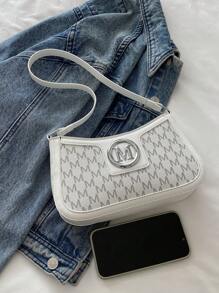 1 pieza Bolso versátil de mujer con bloques de color para uso diario, bolso de hombro de alta calidad y exclusivo adecuado para citas, compras, regalos