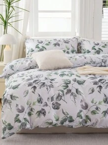Juego de Funda Nórdica de 3 piezas con Estampado Floral (1 Funda Nórdica y 2 Fundas de Almohada) - Juego de Ropa de Cama Transpirable y Ligero para Todas las Estaciones para el Hogar, Dormitorio y Sábanas