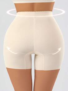 High-Waist Lace Postpartum Control Pants, Waist Trainer Smoothing Tummy Shaping Briefs For Women - Apricot - View 2