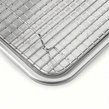 Juego de bandeja de horno y rejilla de enfriamiento de acero inoxidable, bandeja de horno antioxidante con bordes reforzados, adecuado para cocinar y hornear como regalo, regalo de Navidad - Multicolor - Ver 8