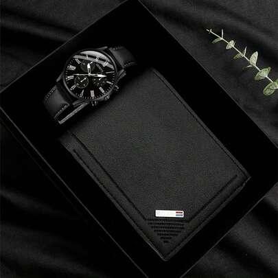 Bộ quà tặng - Đồng hồ thạch anh cổ điển, ví và hộp quà tặng, đám cưới, sinh nhật, kỷ niệm, ngày nhà giáo, tiệc công ty, quà tặng nhân viên, phụ kiện nam doanh nhân