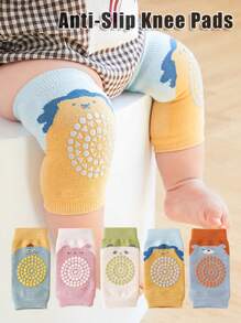 1 Pair Of Baby Cartoon Animal Crawling Anti-Slip Knee Pads Socks,Suitable For Infants & Children Learning To Walk Indoors - Multicolor - View 4