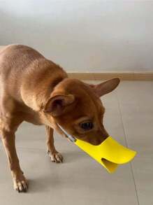 1pc Soft Silicone Dog Muzzle - Prevent Biting And Chewing - Duck Mouth Shaped Training Tool