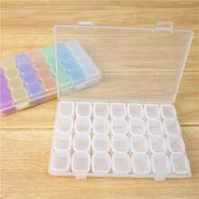1pc Painting Cover Transparent Storage Box, Rectangular Organizer For Diamond Painting DIY Accessories