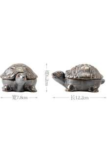 1pc Vintage Turtle Shaped Ceramic Incense Burner, Aromatic Art Decor For Tea Room, Bathroom, Living Room, Suitable For Incense Burning Gifts Birthday Graduation