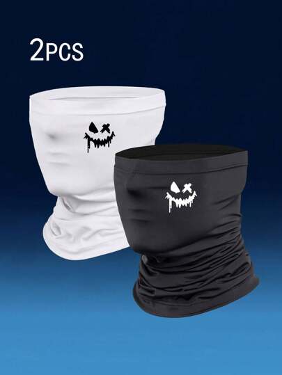 1 件/2 件男女通用多功能运动透气面罩颈套，适合户外徒步、日常骑行