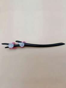 1pc 中国风亮粉梅花苞珍珠发簪 保色不易掉色 长18cm不伤头发不伤头皮发簪 红绿玛瑙珠子挂流苏木簪子 - 多色 - 查看 5