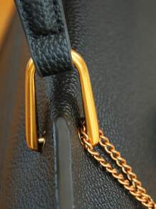 2025新款复古蓝蛇皮高端手提包，时尚奢华女士托特包，轻便大容量单肩斜挎包，鳄鱼纹鸵鸟纹OL百搭挎包 - 黑色 - 查看 12