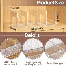 1pc Plastic Clear Bag Storage Divider, Acrylic Closet Finishing Divider, Purse Handbag Storage Rack, Transparent Bag Organizer Stand