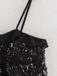 ZEVITY Women's Fashionable Sequin Patchwork Camisole Top For Summer