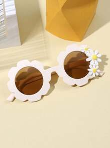 1 Pair Cute Children's Fashion Glasses For Girls, Fashion For Beach Parties, Outdoor Street Photography - White - View 7