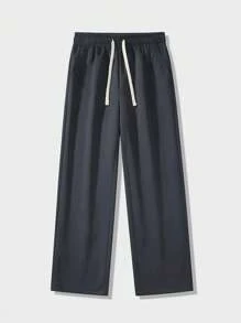 3pcs Set Black+Dark Gray+Light Gray Fashionable Casual Sports Drawstring Loose Joggers Pants For Men, Athletic Running Pants, Gifts For Men