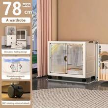 5/4/3/2/1 Layer Simple Wardrobe, Home Bedroom Use, No Installation Required, Children/Baby Clothes Armoire, Foldable Clothes & Quilt Storage Cabinet - Color Mixing - View 26