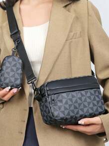 New Casual Fashion Crossbody Bag, Large Capacity Multi-Function Crossbody Bag, Office Bag, Shoulder Bag, Luxury Bag, Small Men's Bag, Men's Shoulder Bag, Side Bag, Shopping Bag, Camera Bag, Holiday Valentine'S Day Phone Bag - Multicolor - View 8