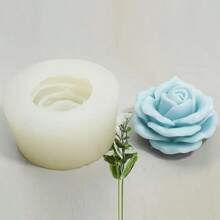 1/2 Piezas Molde de silicona creativo en forma de rosa, moldes de flores hechos a mano excelentes para decoración de velas de boda, fiesta de cumpleaños, accesorios de joyería DIY, aromaterapia, yeso, jabón, velas aromáticas, cera para tazas, artesanía de resina y arcilla polimérica, fácil desmoldado, suministros para hacer regalos de decoración para el hogar para graduación, fiesta de cumpleaños, decoración de festivales