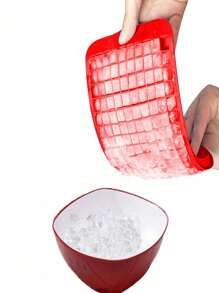 1 pieza Molde de cubitos de hielo de silicona de color opcional con 160 mini cubos y molde de liberación fácil para hielo triturado y arena de hielo