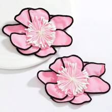 1 Pair Elegant Floral Multilayer 3D Design Earrings, Stylish And Charming Ear Studs