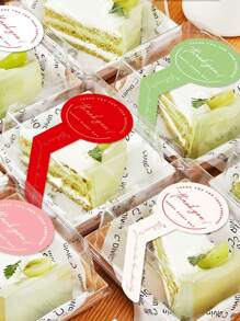 100 szt. - Naklejki do pieczenia lizaków Dziękujemy za Twoje zakupy Naklejki długie etykiety do pakowania wypieków Domowy prezent Zaklejanie kopert