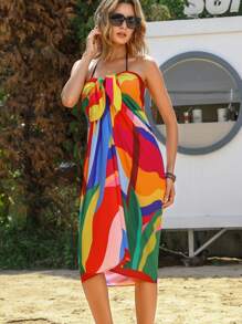 Hawaiian Sarong Wraps For Women Swimsuit Coverup Long Bikini Skirt Cover Ups Swimwear Pareo Beach Cover Up