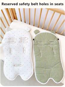 1件婴儿推车软座垫套装透气吸湿双面夏季凉爽多功能适用于婴儿餐椅儿童安全座垫