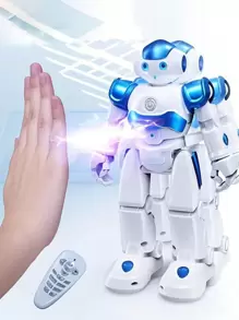1 szt. Robot z programowalnym sterowaniem gestami dla dzieci w wieku 3-12 lat, niebieski
