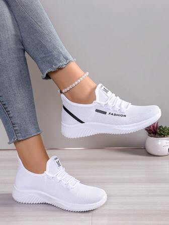 Women's Summer Breathable Mesh Sneakers, Anti-Slip Soft Sole Comfortable Athletic Walking Shoes, Lightweight Running Shoes, Versatile For Spring And Autumn