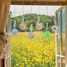 2 Packs Glass Crystal Flower Suncatchers - Multicolor Sunflower Prism Hanging Decor For Indoor & Outdoor - For Home Decor Enthusiasts - Add Sparkle To Windows, Patio, Garden - Perfect Gift For Housewarming & Birthday