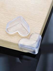 2/4/6/10 pezzi di angoli protettivi in PVC per tavoli, a forma di cuore, trasparenti, di sicurezza anti-collisione, adatti per mobili, tavolini, protezione anti-collisione per vetri