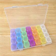 1pc Painting Cover Transparent Storage Box, Rectangular Organizer For Diamond Painting DIY Accessories