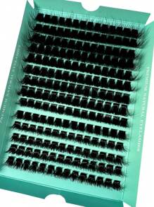 280/200/196 Clusters 3D Mink Eyelashes, D Curl, High Volume, Segmented Length 8-20mm, Natural Segmentation, Cluster Arrangement, 3D Fluffy, Dense & Soft, Lightweight & Comfortable. Enlarges Eyes, Lifts Outer Corners, DIY Eyelash Extension, Eyelash Extension. Suitable For Daily Life, Wedding, Date, Party, Music Festival, Halloween, Etc. (160D 120D 100D 80D 60D 30D) Eyelash Clusters, Eyelash Clusters, Individual Lashes, False Eyelashes - D - View 4
