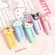 Sanrio 1pc Sanrio Retractable Eraser, Cute Cartoon Design, Dust-Free, Stationery Supplies For Students,Back To School