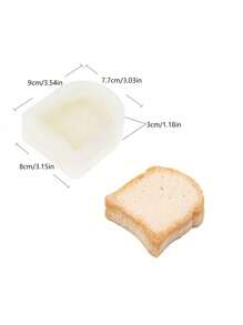 Food Bread Slice Silicone Candle Mold - White - View 2