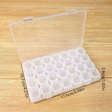 1pc Painting Cover Transparent Storage Box, Rectangular Organizer For Diamond Painting DIY Accessories
