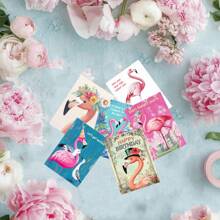 12/24pcs Vibrant Flamingo Greeting Card Set With Envelopes - Suitable For Mother's Day, Anniversary, Birthday, Thank You, Congratulations And Various Occasions - Thoughtful Card For Father, Mother, Family, Friends, Coworkers, Perfect For Animal Lovers