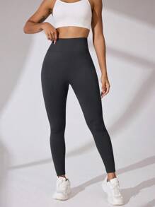 Leggings Deportivos Mujer - Cintura Alta, Push-Up Efecto Scrunch, Sin Costuras, Yoga & Gym, Elásticos y Transpirables Ciclismo Tenis - Gris Oscuro - Ver 3