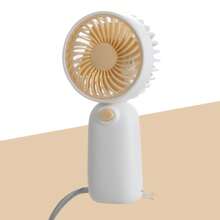1 pieza Ventilador mini portátil de mano con batería, portátil para verano y exteriores (Baterías no incluidas)
