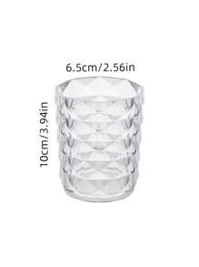 1 Soporte transparente de acrílico para brochas de maquillaje, cubo de almacenamiento creativo para brochas, caja de almacenamiento de plástico pequeña en forma de S, soporte de brochas en forma de diamante M, soporte de brochas en forma de diamante L3, caja de almacenamiento de cosméticos, para lápiz de labios, lápiz de cejas, brochas, papelería, decoración de escritorio, organizador de maquillaje, estuche de lápices con diseño de , caja de almacenamiento de brochas de maquillaje, para vacaciones en la playa, colección para baño, colección para dormitorio, gran capacidad