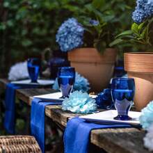 Tissue Paper Pom Poms - 24 Pieces Set - Assorted Sizes - Blue Party Decorations For Birthdays, Weddings, Special Occasions (Blue Navy Assortment)