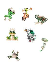 1pc Vintage Frog Crystal Rhinestone Brooch, Scarf Clips, Clothes/Headscarf Accessories - Multicolor - View 2