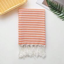 1 pieza Toalla de playa turca a rayas de secado rápido y ligera, ideal para la playa, el campamento, la natación, el soleamiento, los viajes, las actividades de ocio y los accesorios para fiestas