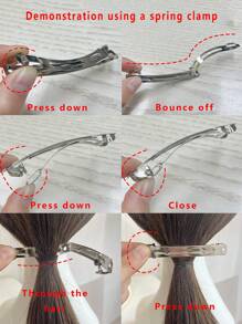 1pc Women's Large Shiny Satin Bow Hair Clip Barrette, Simple Yet Sweet, Suitable For Daily Commute, Holidays, Parties, Outings, Photoshoots, Any Occasion - Perfect Gift For Best Friend