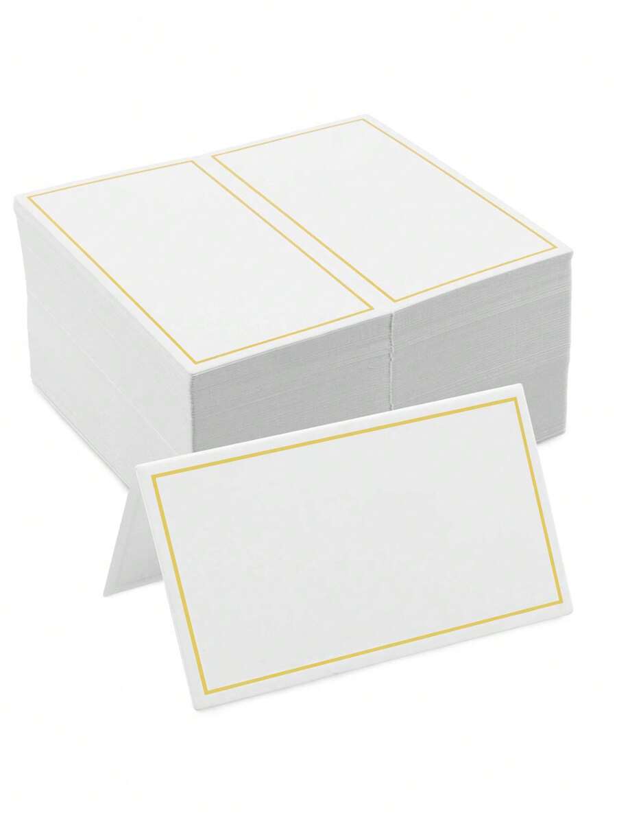 50 Cartes De Place Mariage Baptême Communion - Marque-place Design Eucalyptus Naturel Pour Table Fête