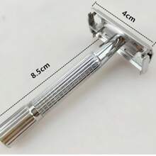 10pcs Vintage Retro Double Edge Safety Razor Blades, Manual Shaving Razor, Shaver Accessories For Facial, Beard Trimming - Silver - View 4