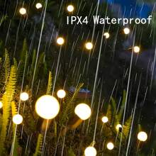 10 luces solares LED para el jardín - Eficientes energéticamente, luces de paisaje sensibles al tacto, acabado de níquel pulido, resistentes al agua IPX4, fácil montaje en poste para decorar el jardín y el patio, luces solares para exteriores
